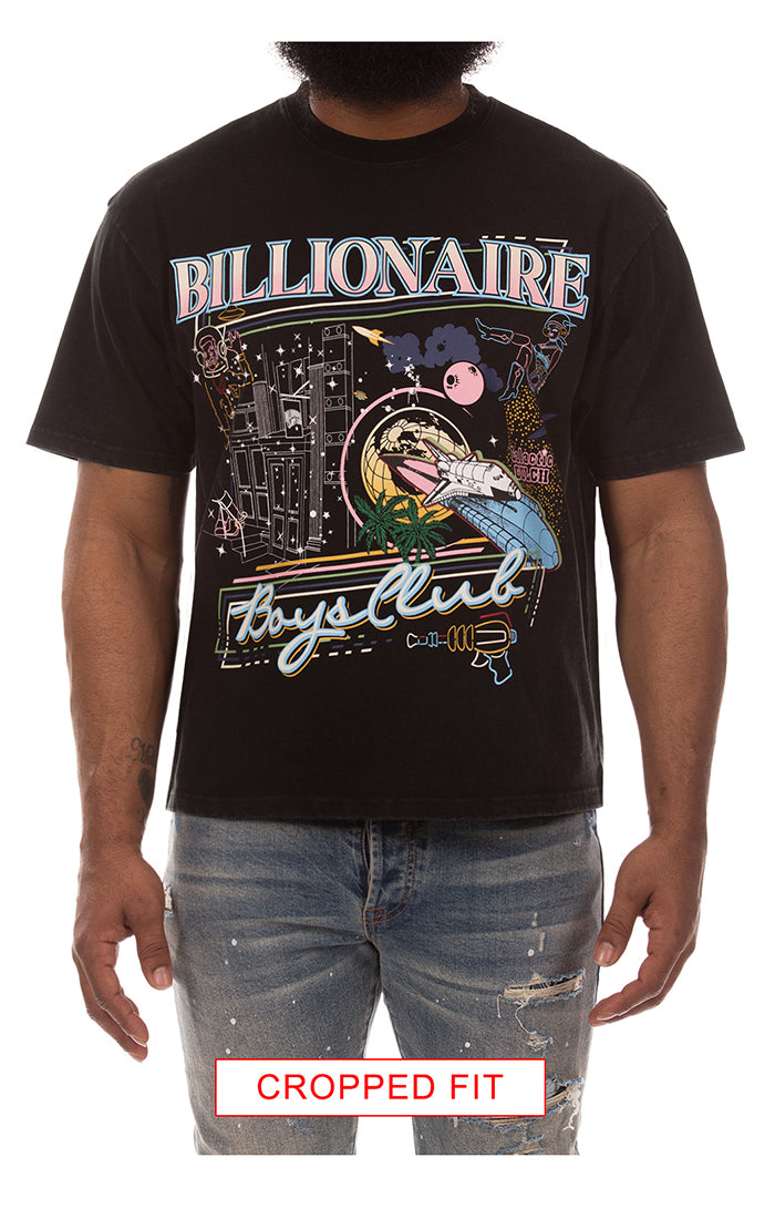 Billionaire Boys Club bb to the moon ss knit (cropped fit) - black