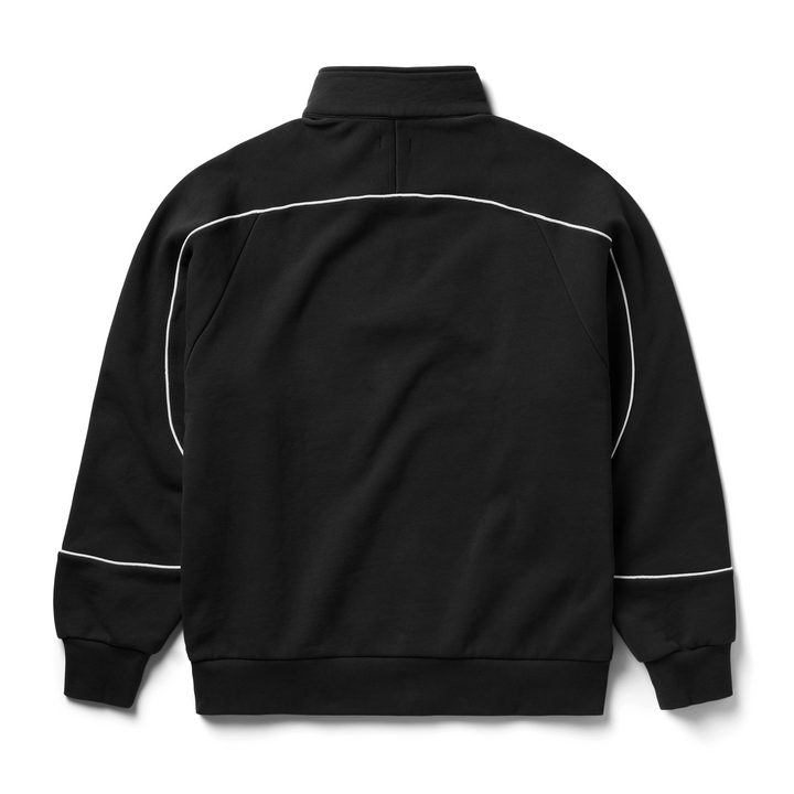 Born X Raised Piped Quarter Zip Sweater - Black