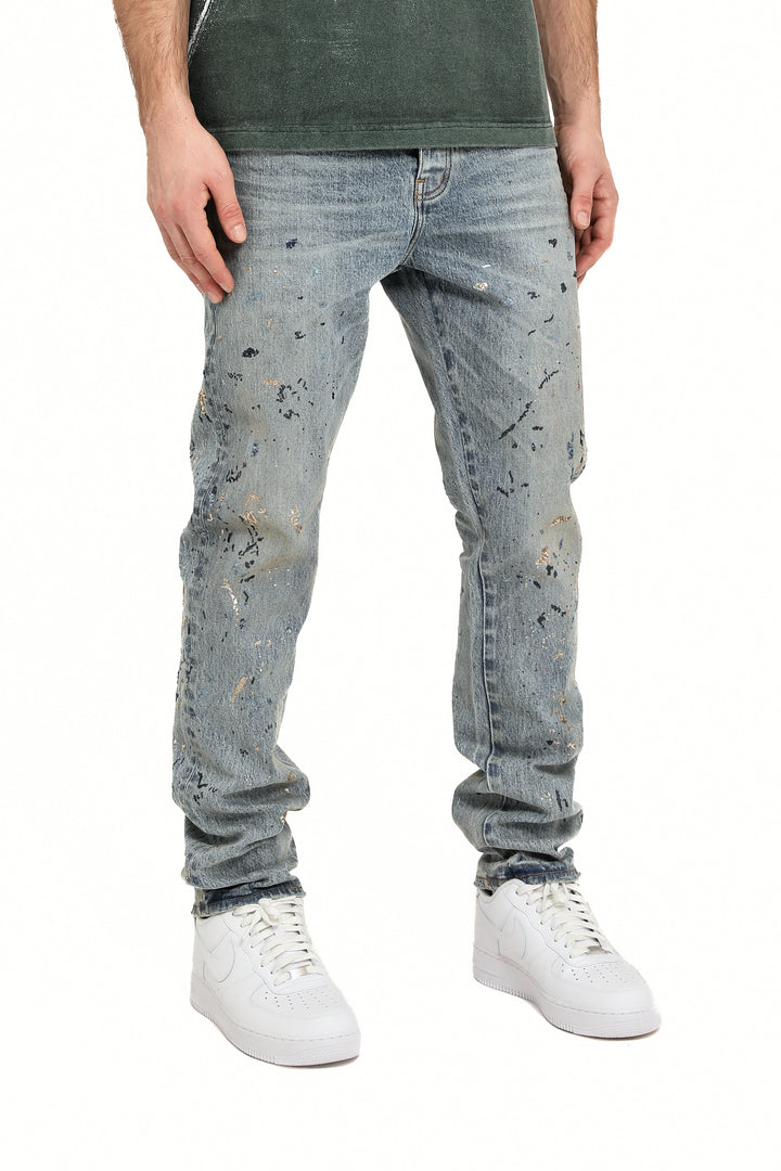 Purple Brand P005 Light Indigo SQLG425 Sequin Splatter Paint - Light Indigo