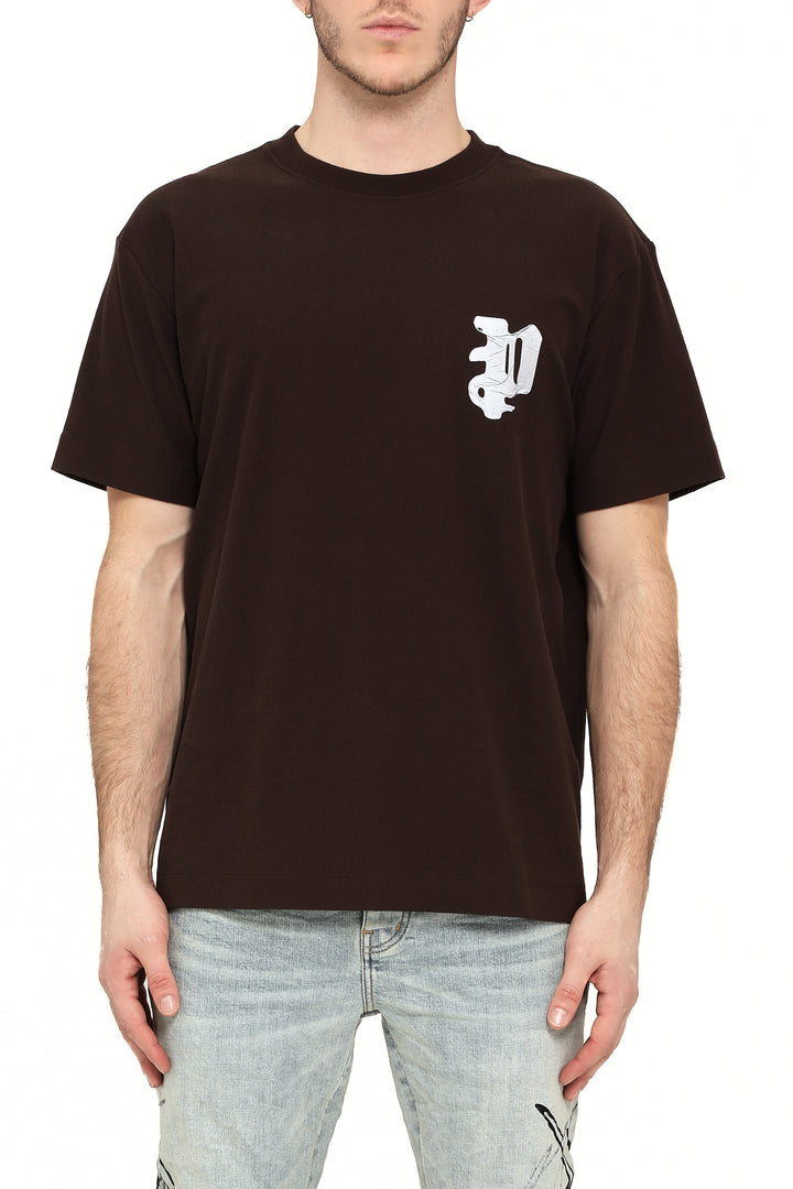 Purple Brand P104 Brown TBTW425 Textured Inside Out Tee - Brown