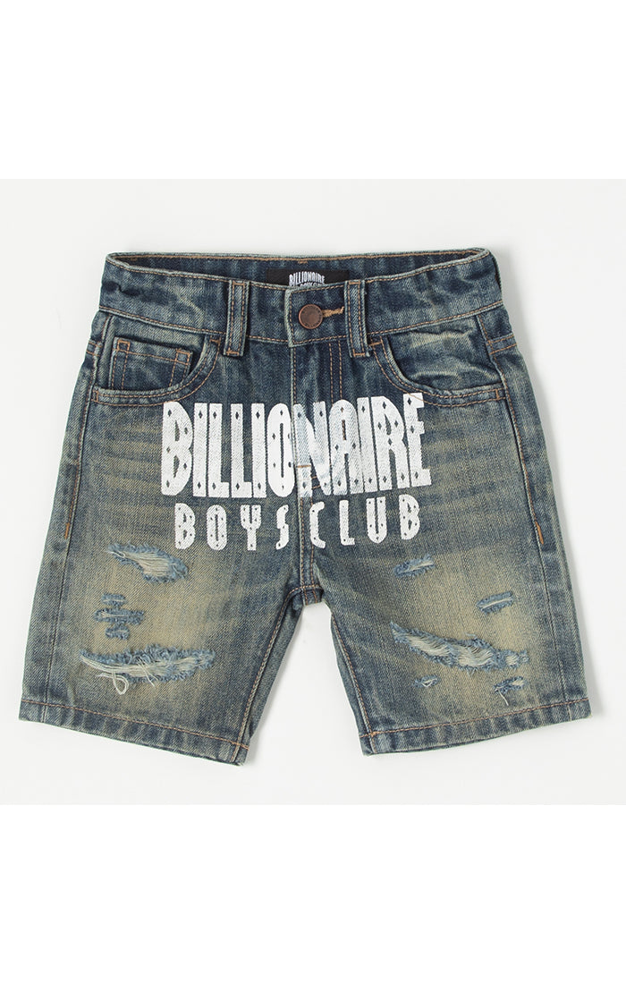 Billionaire Boys Club For Children bb mars jean shorts - crater wash