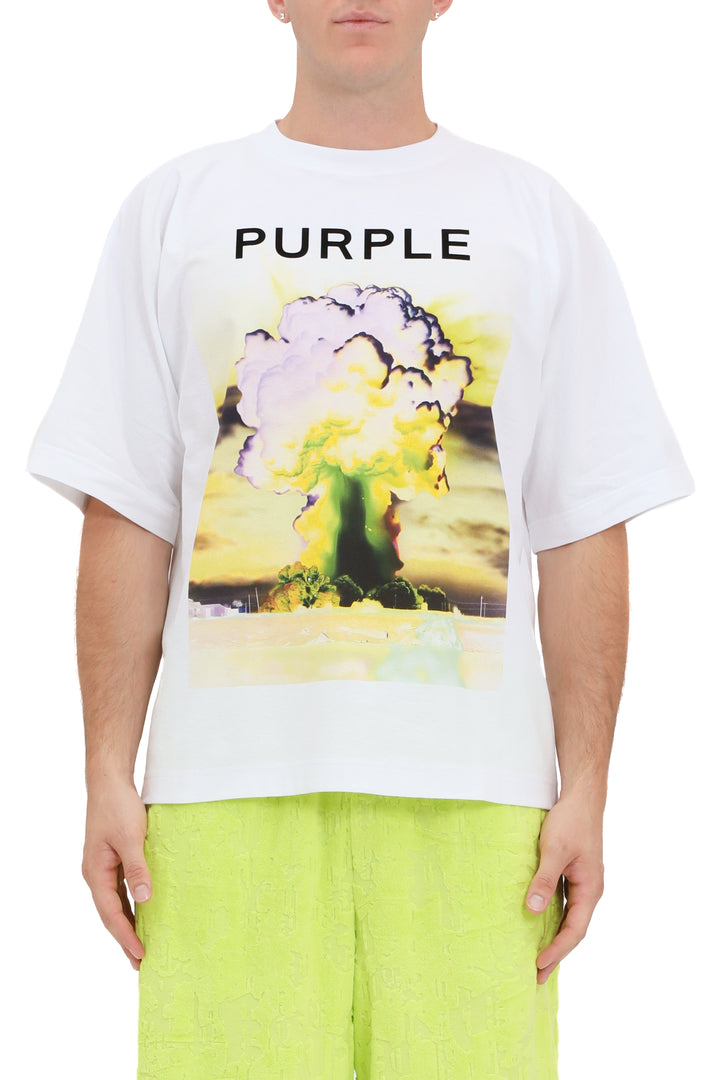 Purple Brand M1057 White TWFM325 Textured Jersey SS Tee - White