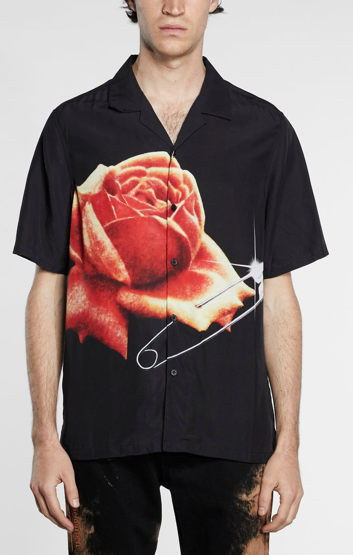 KSUBI rose garden resort ss shirt - black