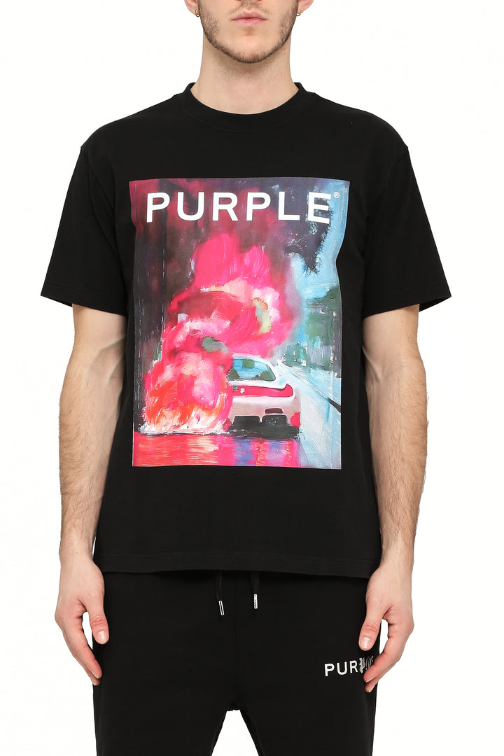 Purple Brand P117 Black HBBC425 HWT Jersey SS Tee - Black