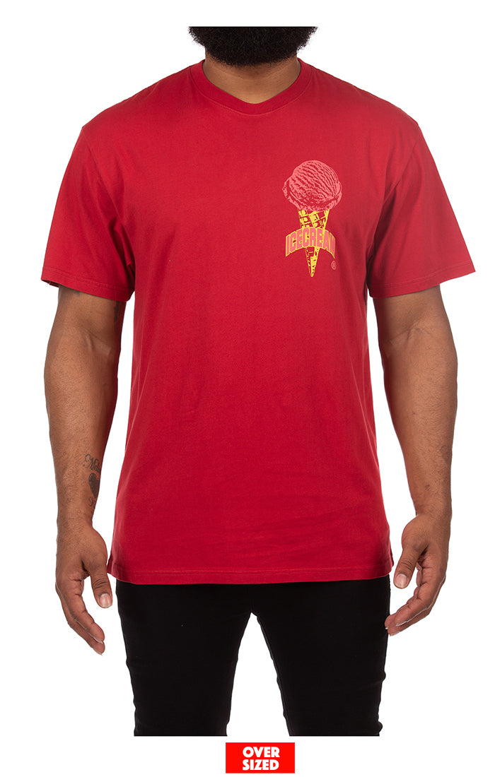 ICECREAM out of this world s/s tee (oversized) - chili pepper