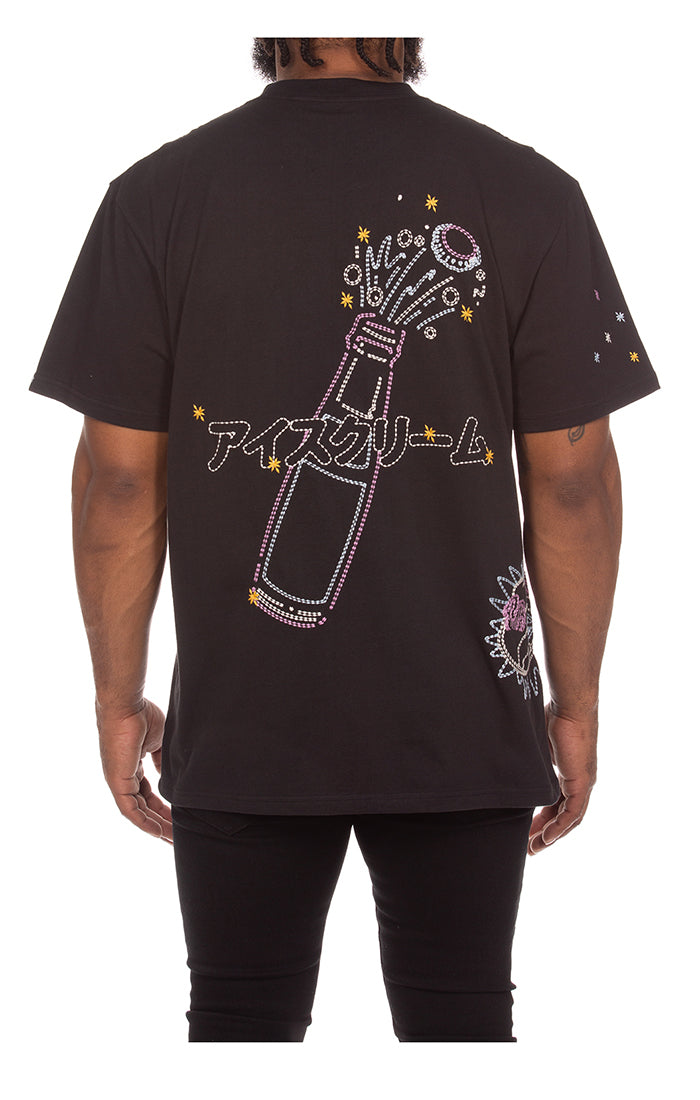 ICECREAM the palms ss knit (oversize) - stretch limo