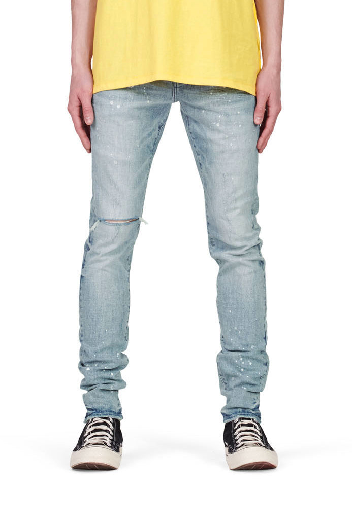 Purple Brand P001 Light Indigo WLIR425 Worn Light Indigo Reflective - Light Indigo