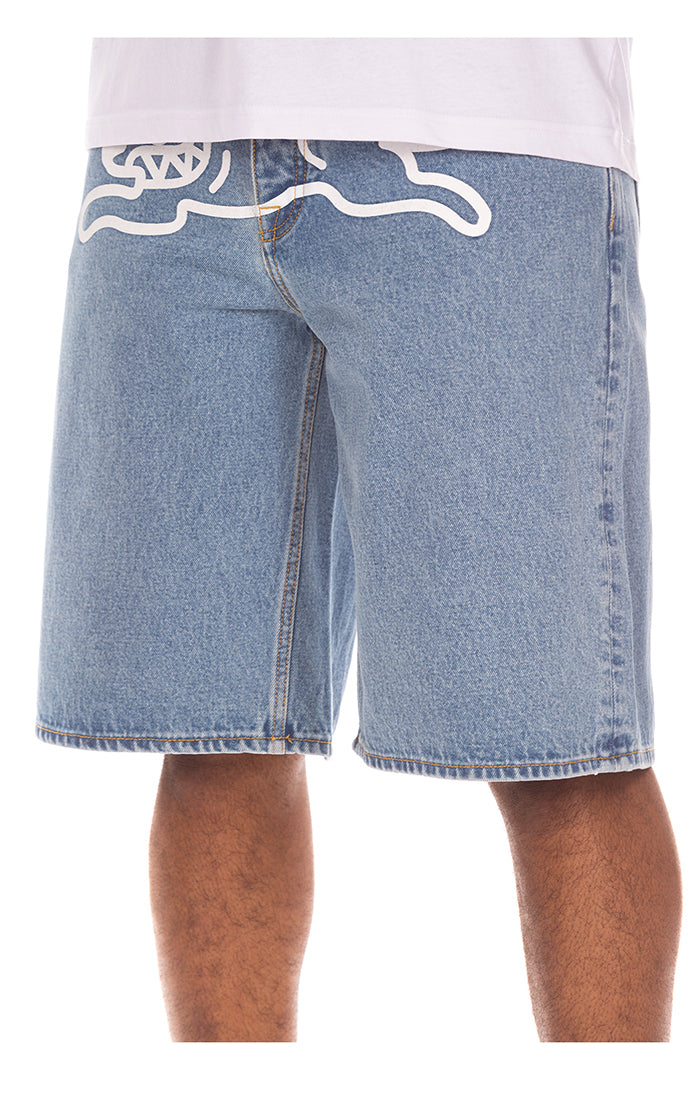 ICECREAM big boi jean shorts (vanilla fit) - light caramel