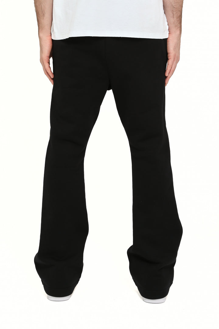 Purple Brand P459 Black HFBH425 HWT Fleece Flared Pant - Black