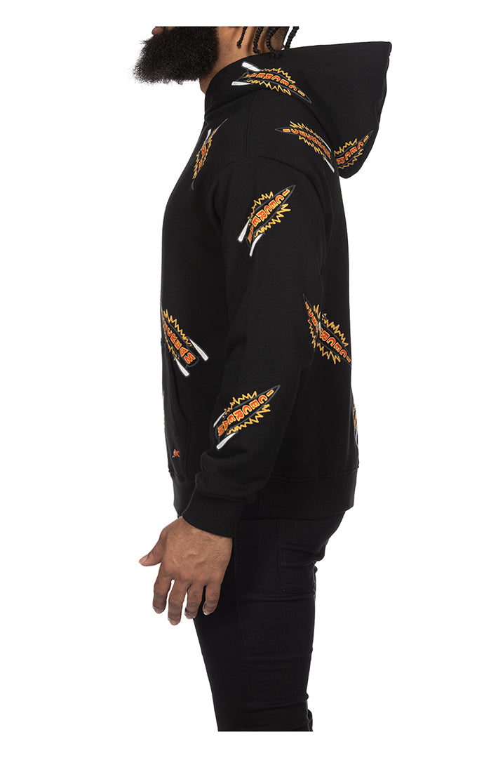 ICECREAM rockets hoodie - black