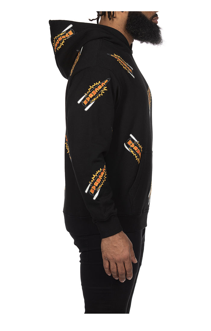 ICECREAM rockets hoodie - black