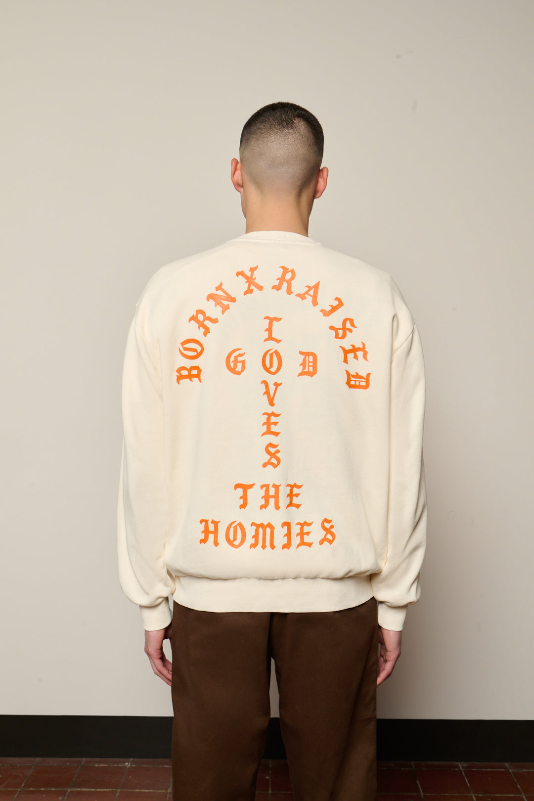 Born X Raised Unconditional Love Crewneck - Cream