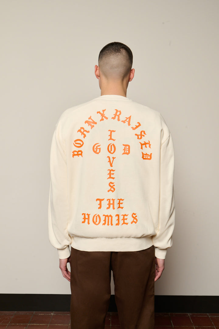 Born X Raised Unconditional Love Crewneck - Cream