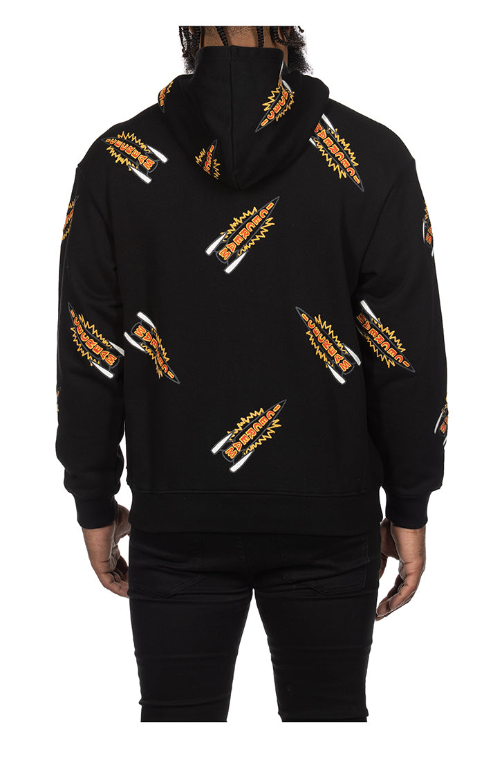 ICECREAM rockets hoodie - black