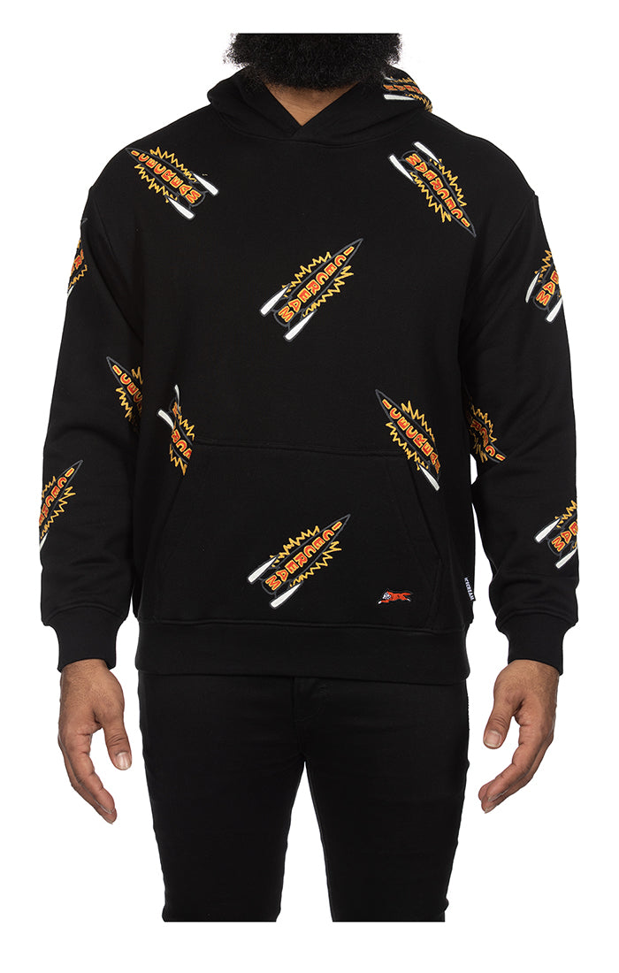 ICECREAM rockets hoodie - black