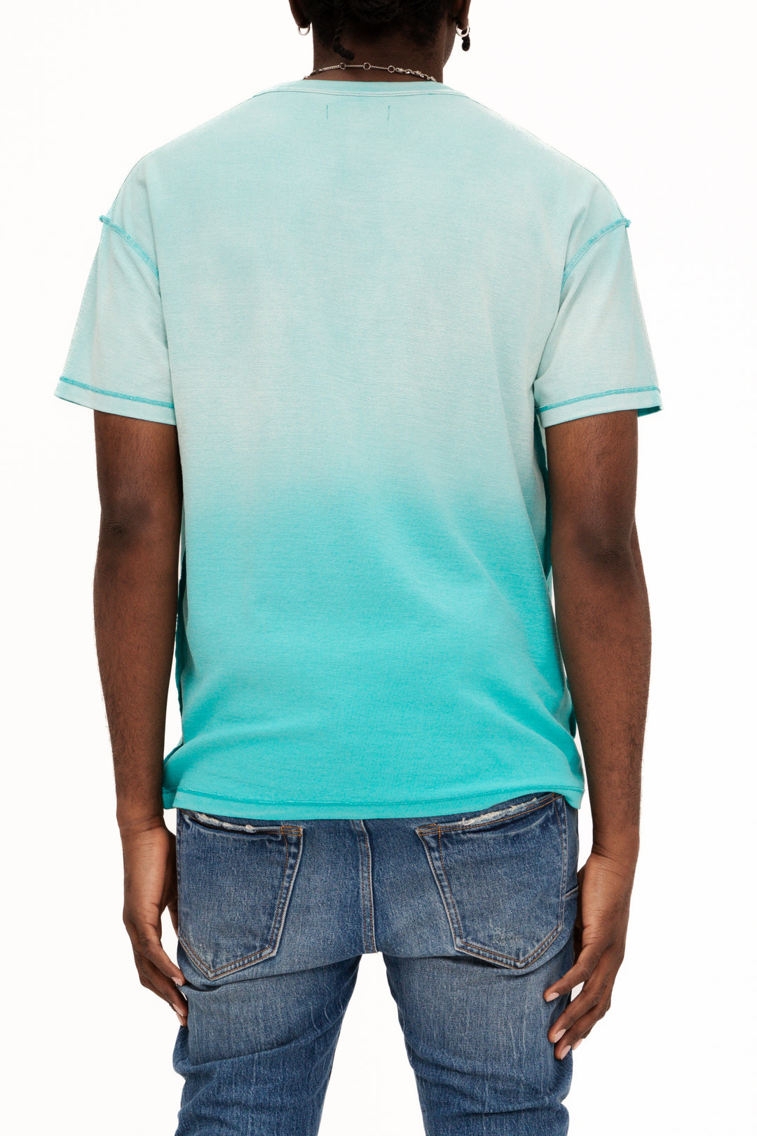 Purple Brand P101 Green JCGS225 Textured Inside Out Tee - Green