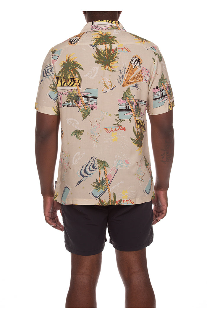 ICECREAM diner ss woven shirt - hawaiian