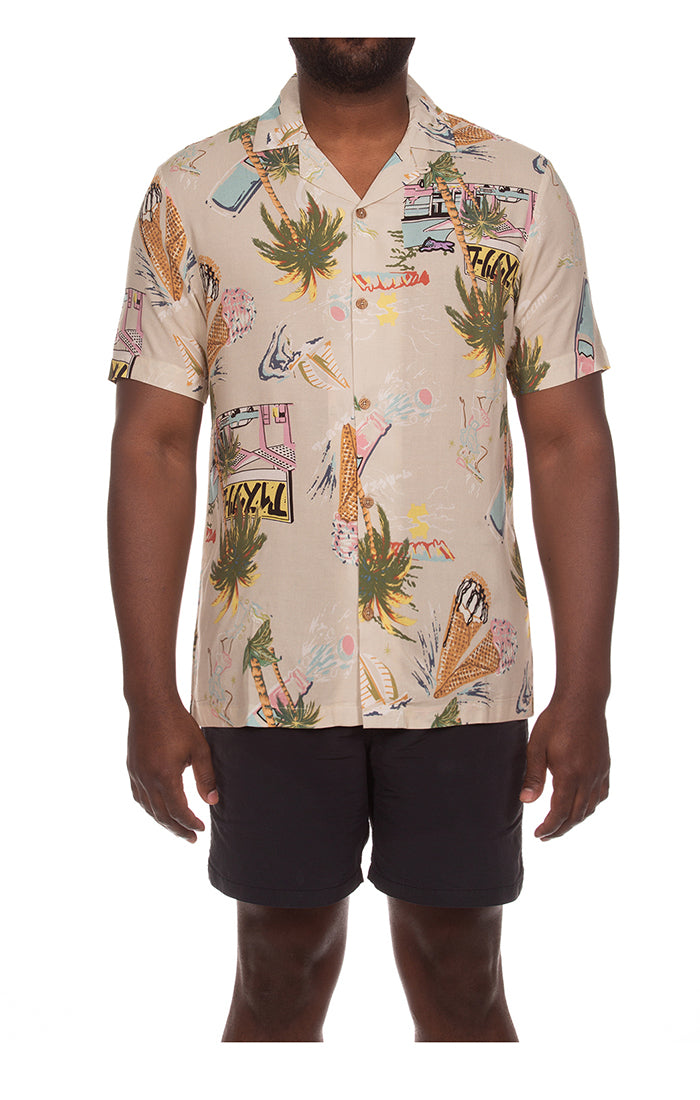 ICECREAM diner ss woven shirt - hawaiian