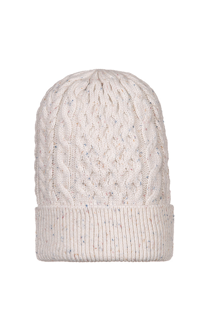 ICECREAM cable knit hat - whisper white
