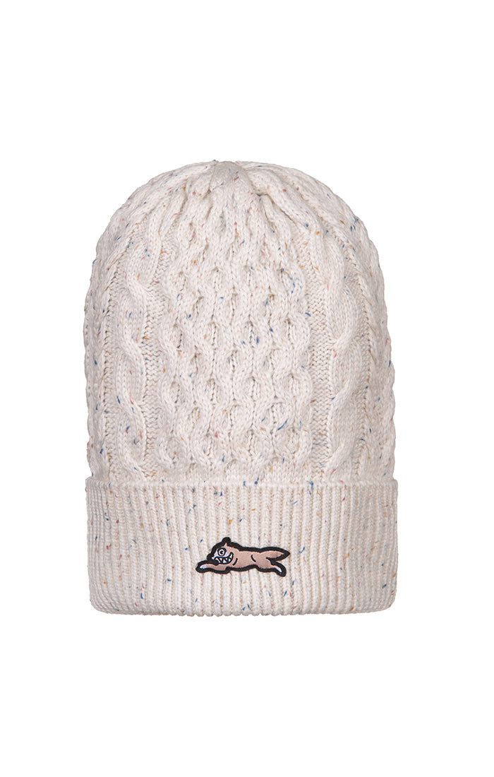 ICECREAM cable knit hat - whisper white