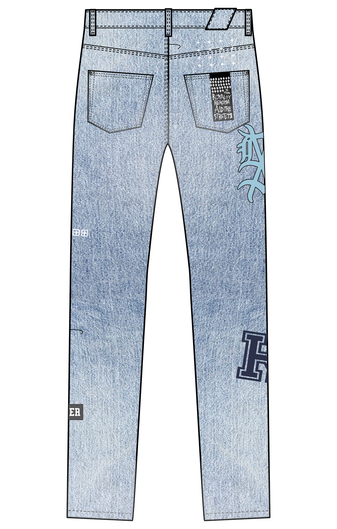 KSUBI chitch striker patched - denim