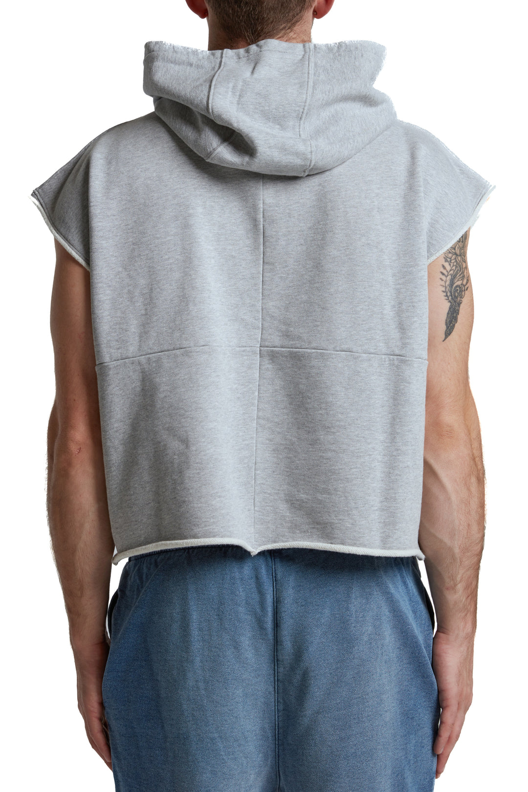 Purple Brand M4153 Heather MFGB325 MWT Fleece Sleeveless Hoodie - Heather