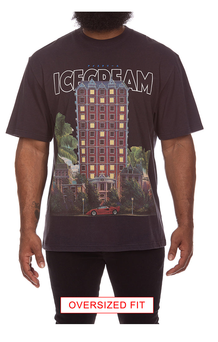 ICECREAM estate ss knit (oversize fit) - charcoal art
