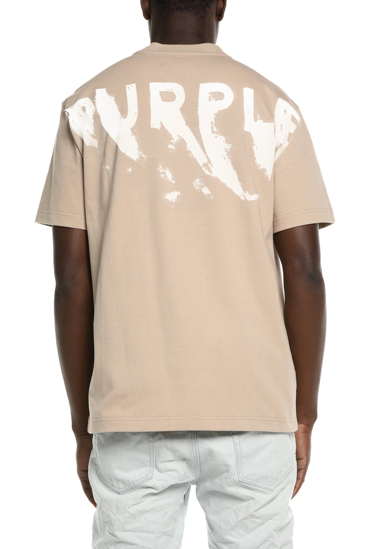 Purple Brand P117 Tan HWTS825 HWT Textured Jersey SS Tee - Tan