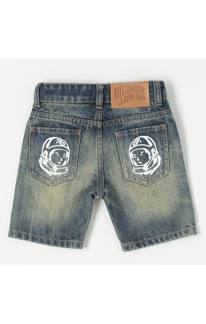 Billionaire Boys Club For Children bb mars jean shorts - crater wash