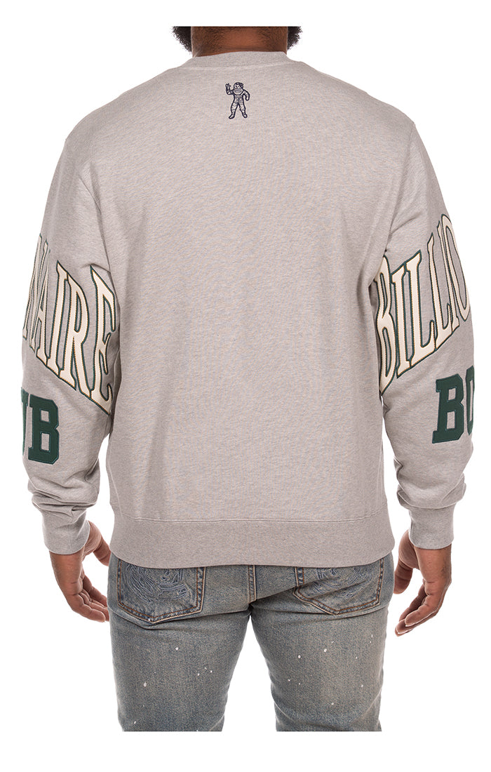 Billionaire Boys Club bb big face sweatshirt - heather grey