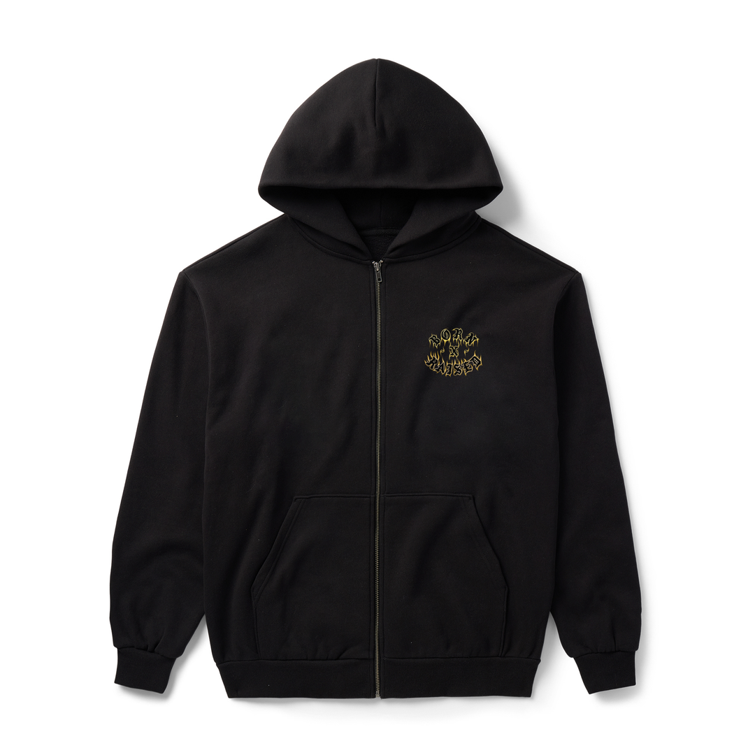 Born X Raised Guadalupe Zip-Up Hoodie - Black