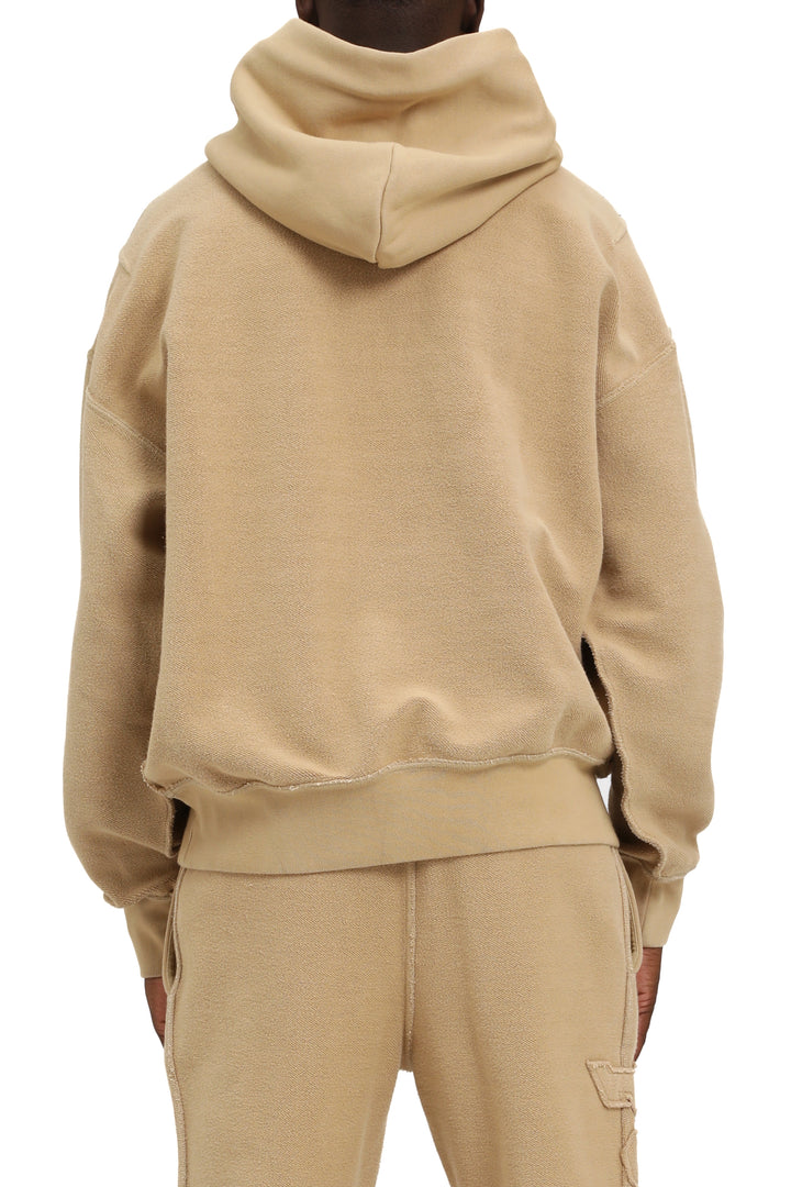 Purple Brand M4165 Tan RFTA126 HWT Fleece Hoodie Inside Out - Tan