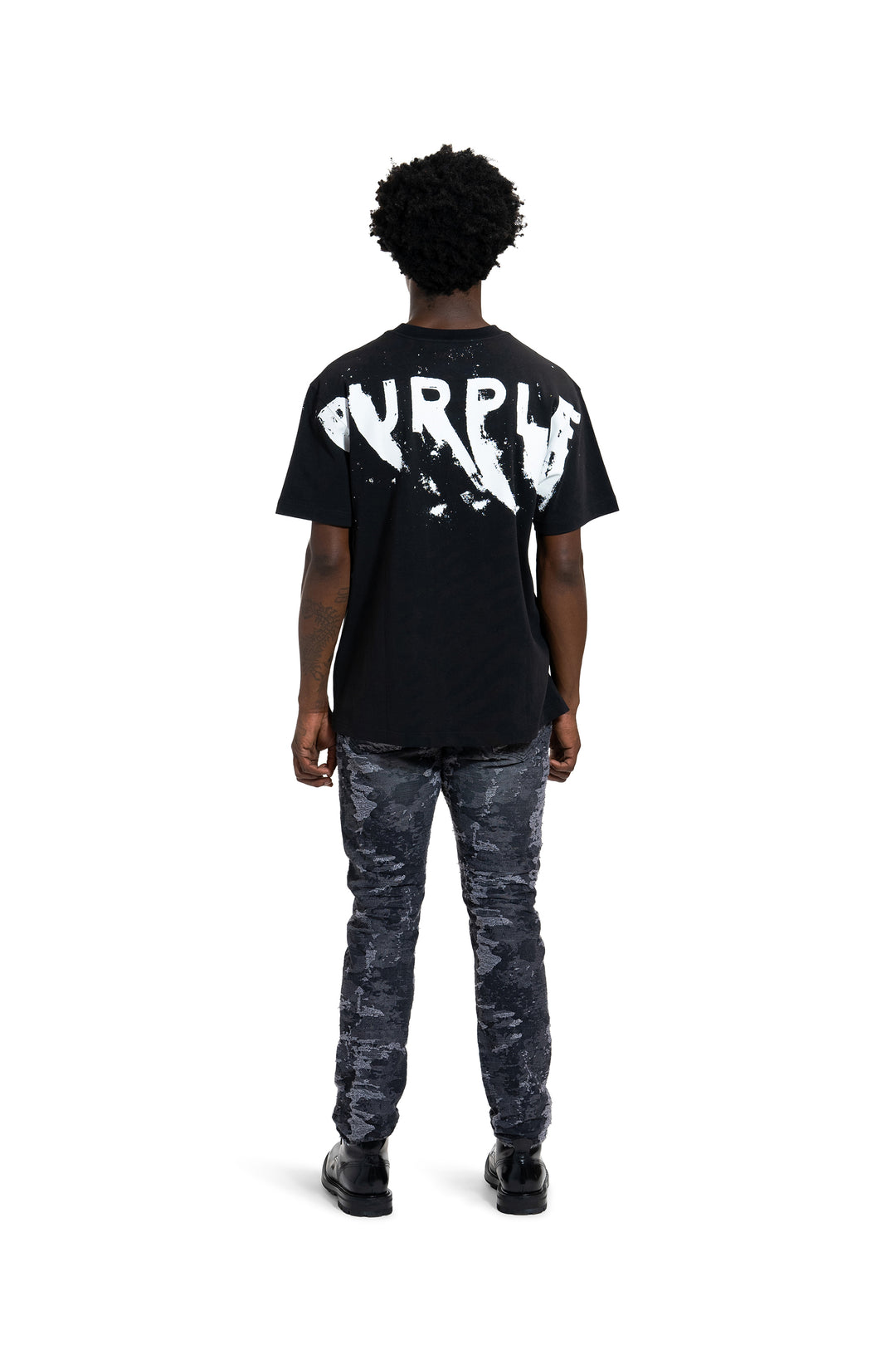 Purple Brand P117 Black HJBB423 Heavy Jersey SS Tee - Black