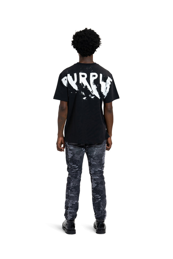 Purple Brand P117 Black HJBB423 Heavy Jersey SS Tee - Black
