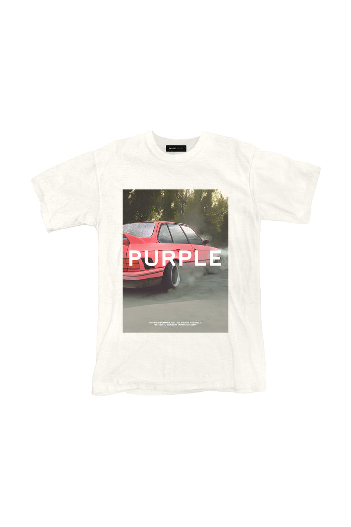 Purple Brand P104 White QRCC823 Burnout T-Shirt - White