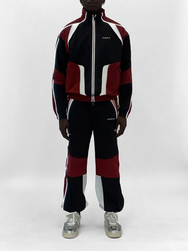 Purple Brand M6102 Black CBCR126 Poplin Track Jacket - Black