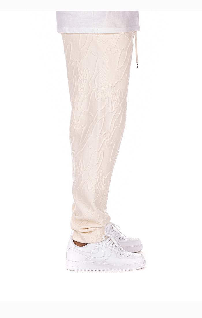 ICECREAM laced sweatpants - antique white