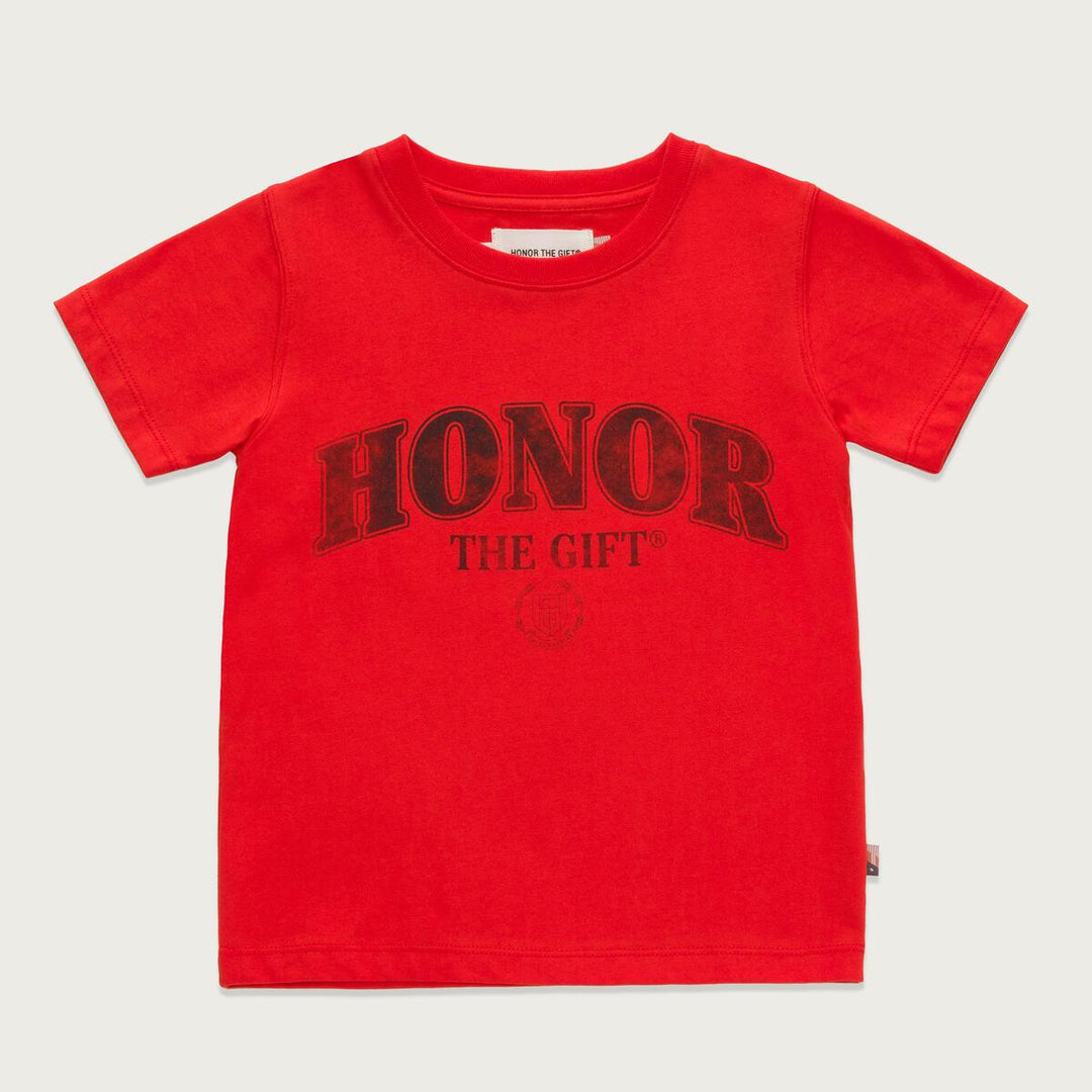Honor The Gift For Children Kids Arched HTG SS Tee - Orange