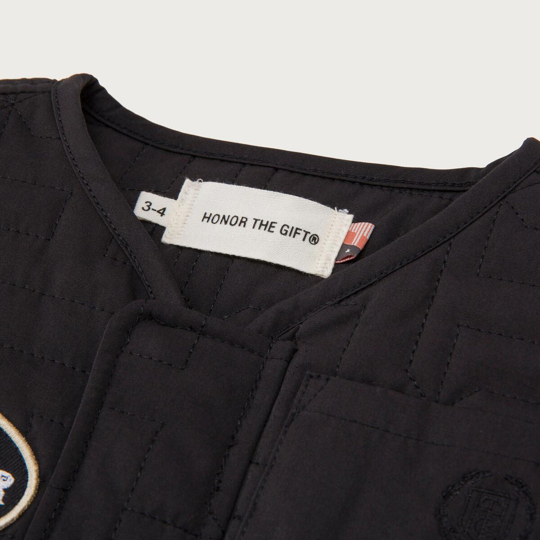 Honor The Gift For Children Kids Nylon Quilted Vest - Black