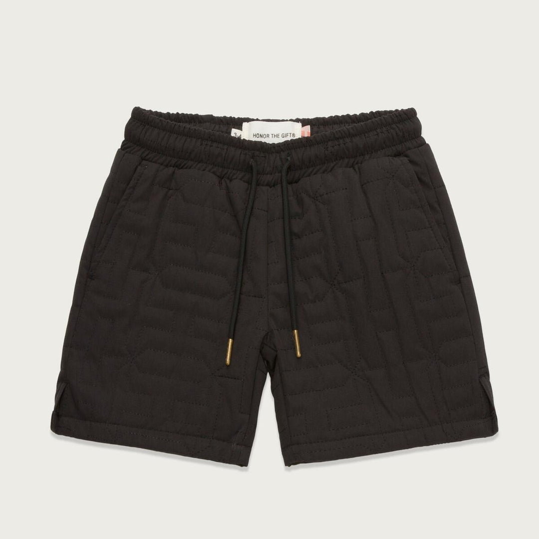 Honor The Gift For Children Kids Nylon Quilted Shorts - Black