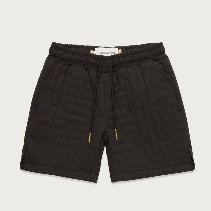 Honor The Gift For Children Kids Nylon Quilted Shorts - Black