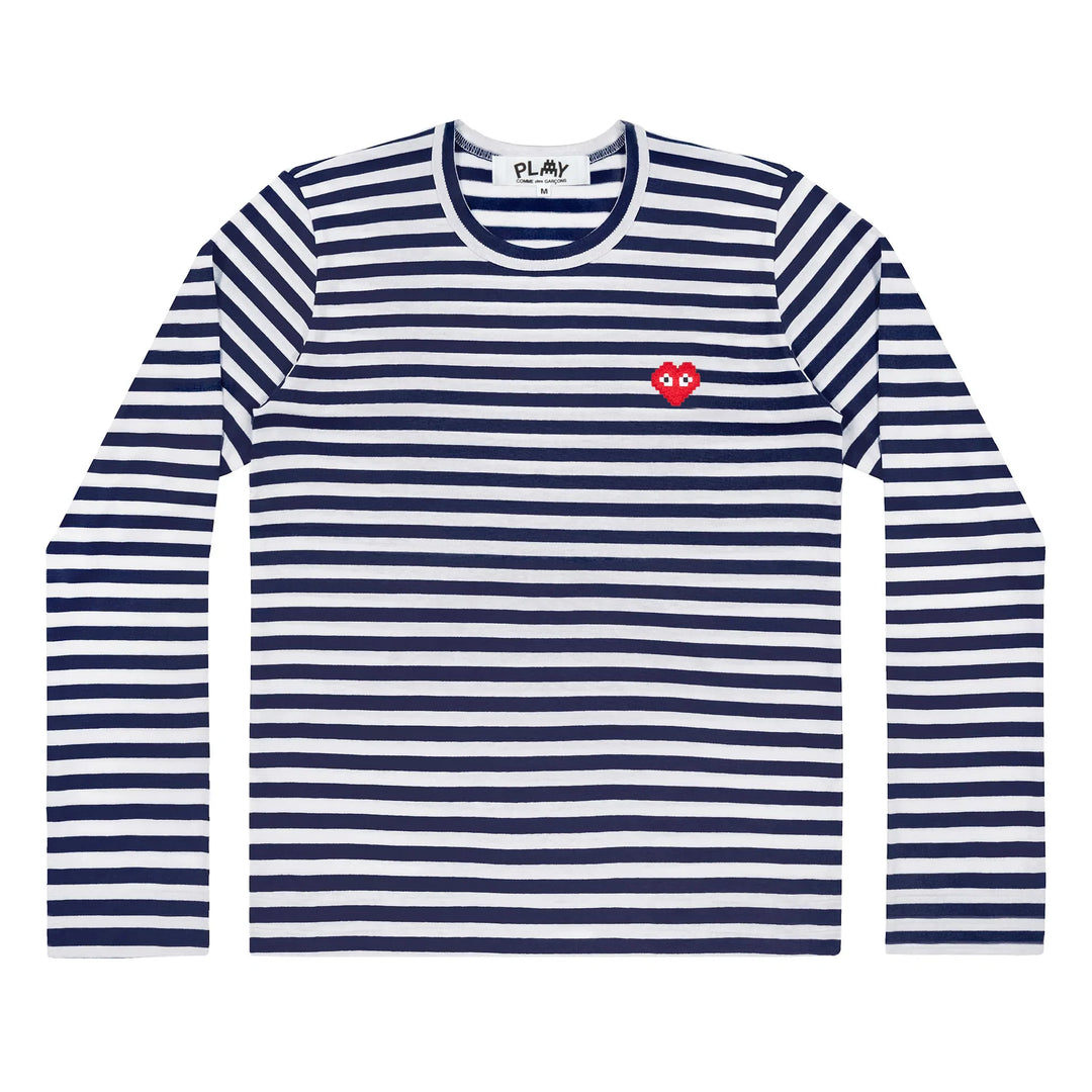 COMME DES GARCONS PLAY x the Artist Invader Striped Long Sleeve T COMME DES GARCONS PLAY x the Artist Invader Striped Long Sleeve T