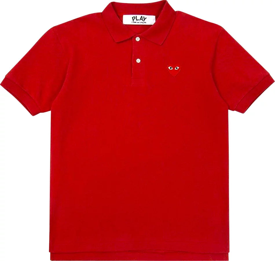 COMME DES GARCONS PLAY Big Heart Polo T-Shirt - Red - AZ-T006-051-4
