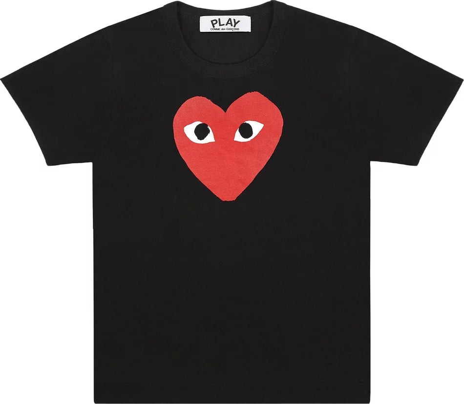 COMME DES GARCONS PLAY Red Heart T-Shirt - Black - AZ-T112-051-1