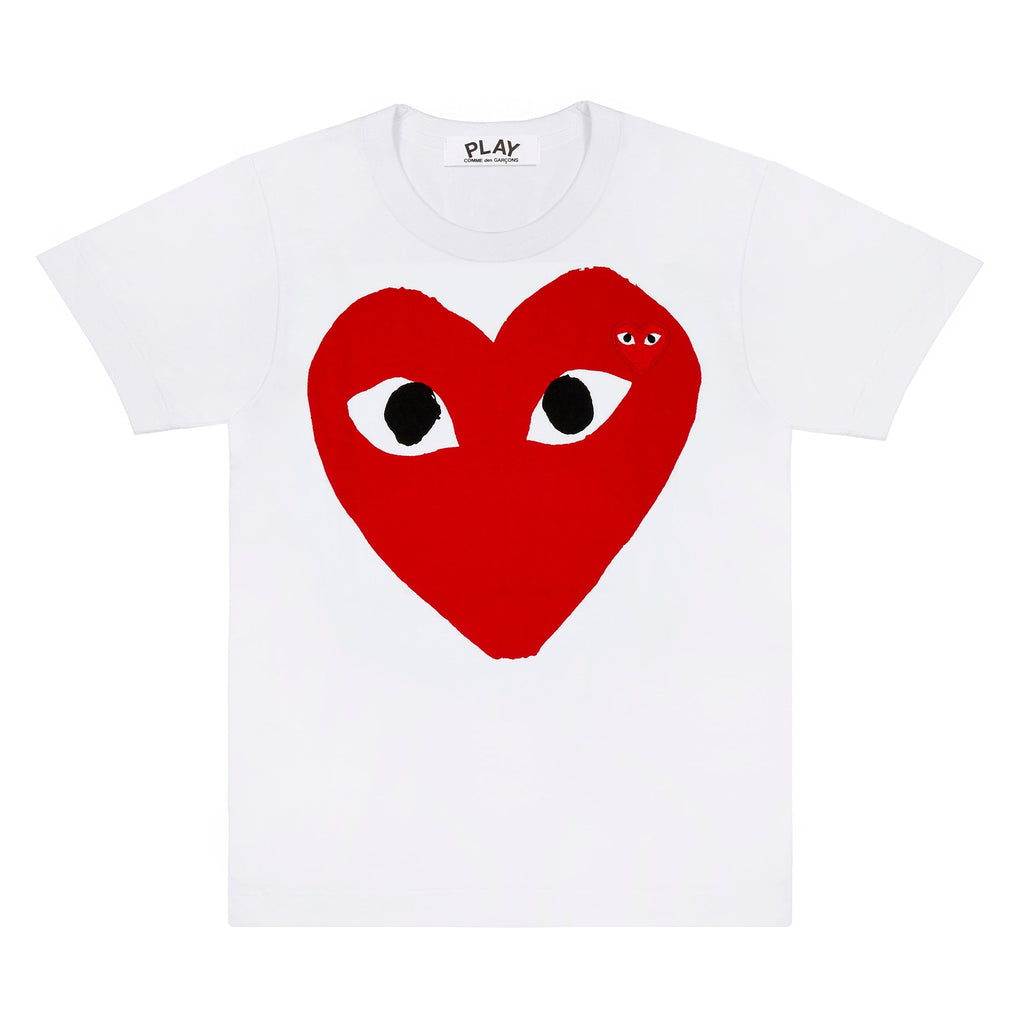 PLAY COMME des GARÇONS Tシャツ AZ-T025 COMME DES GARCONS PLAY Red Play T-Shirt - White - AZ-T026-051-1