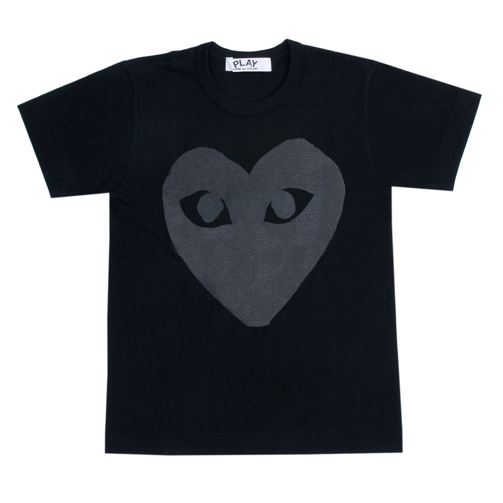 COMME DES GARCONS PLAY GRAY HEART T-SHIRT - Black - AZ-T190-051-1