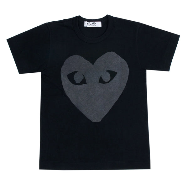 COMME DES GARCONS PLAY GRAY HEART T-SHIRT - Black - AZ-T190-051-1