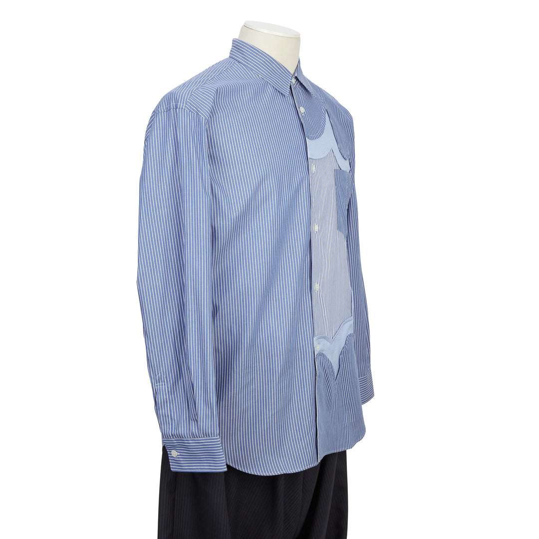 Comme Des Garons SHIRT Striped Long Sleeve Shirt - Blue/Stripes Privei Comme Des Garons SHIRT Striped Long Sleeve Shirt - Blue/Stripes Privei