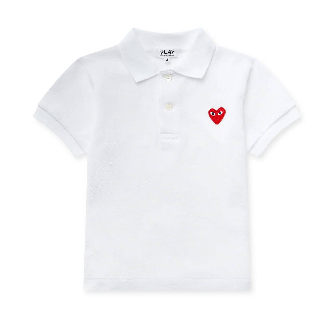 Comme Des Garcons Kids For Children Polo Shirt - White - AZ-T505-100-5