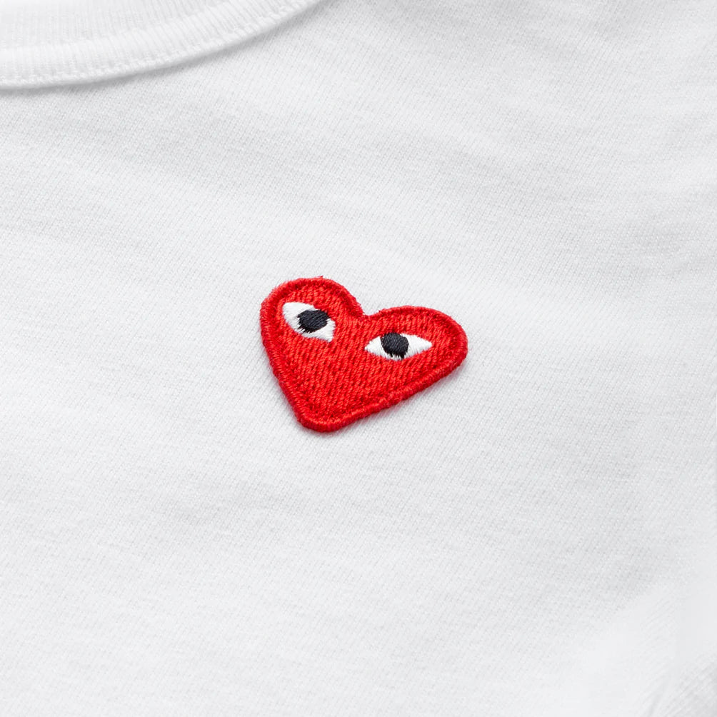 Comme Des Garcons Kids For Children Heart Logo T-Shirt - White - AZ-T501-100-2